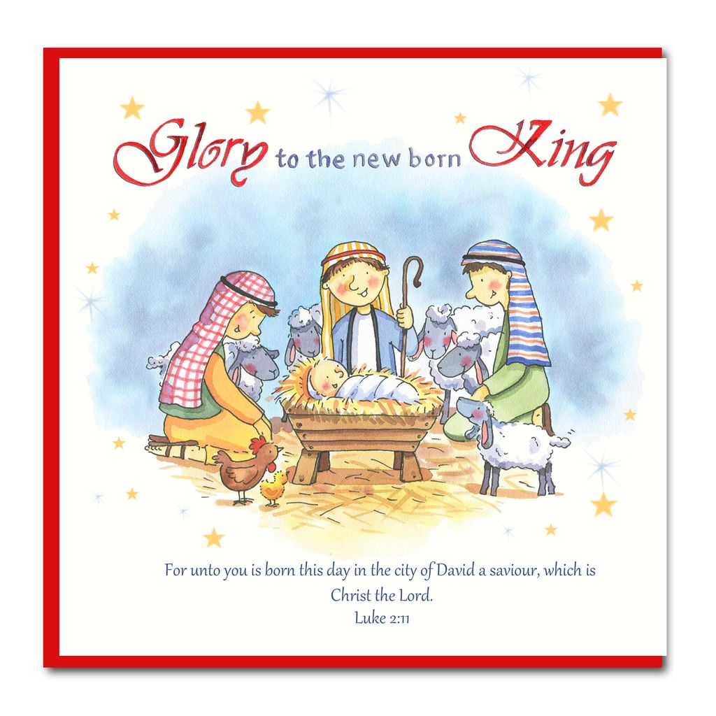 Glory To The New Born King Christmas Cards (Pack of 5) - Re-vived