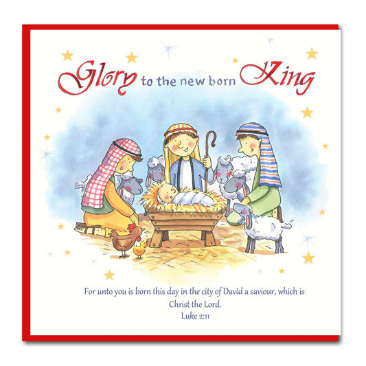 Glory To The New Born King Christmas Cards (Pack of 5) - Re-vived