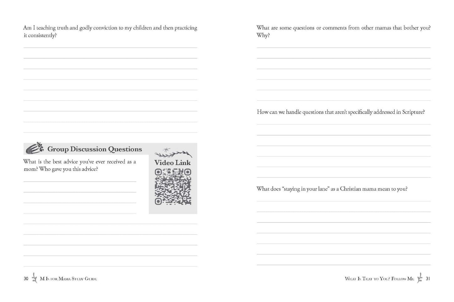 M Is For Mama Study Guide - Re-vived