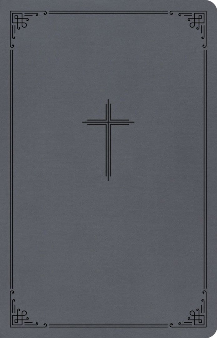 CSB Thinline Bible, Value Edition, Charcoal Leathertouch - Re-vived