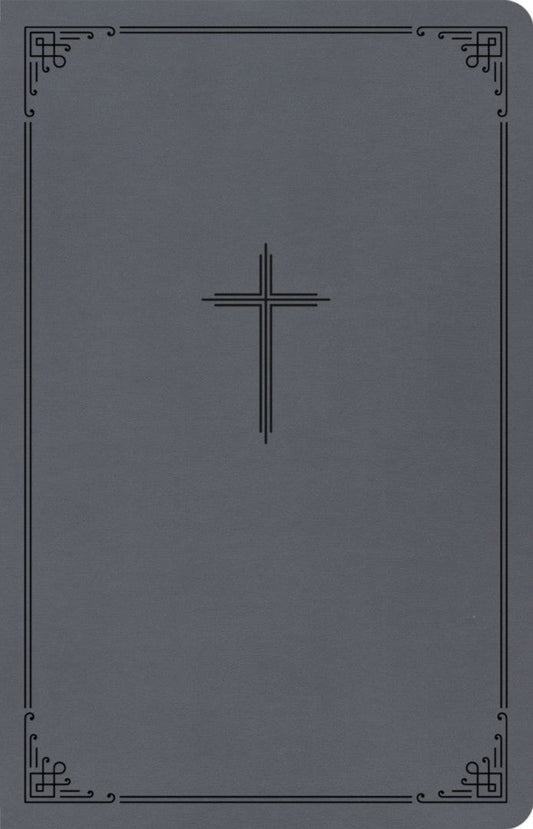 CSB Thinline Bible, Value Edition, Charcoal Leathertouch - Re-vived