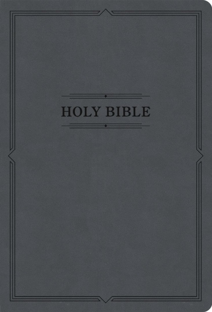 KJV Large Print Thinline Bible, Value Edition, Charcoal - Re-vived