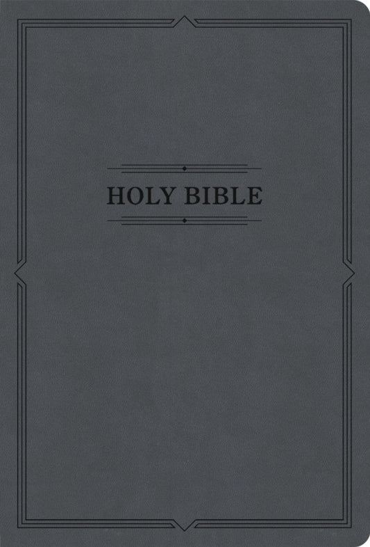 KJV Large Print Thinline Bible, Value Edition, Charcoal - Re-vived