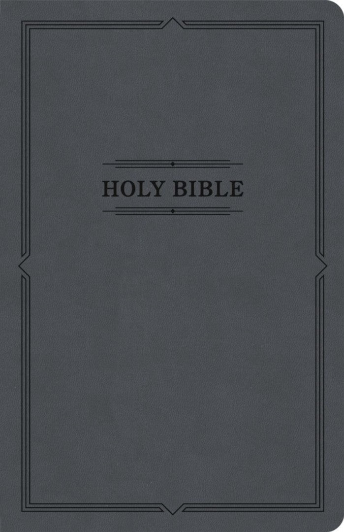 KJV Thinline Bible, Value Edition, Charcoal Leathertouch - Re-vived