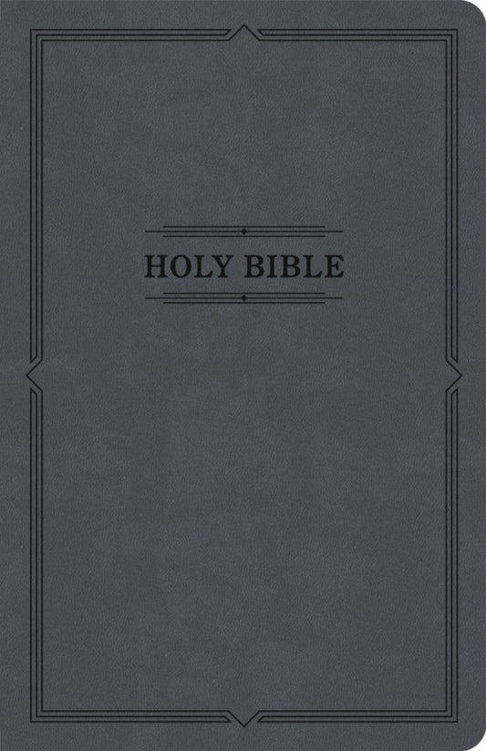 KJV Thinline Bible, Value Edition, Charcoal Leathertouch - Re-vived