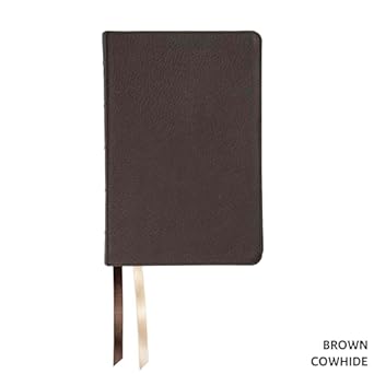 NASB Handy Size Paste-Down, Brown Cowhide, Indexed  - Re-vived