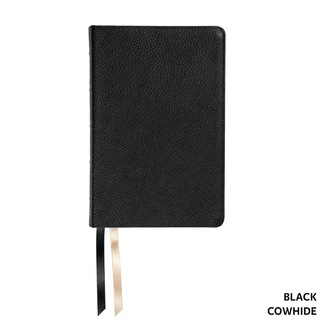 NASB Handy Size Paste-Down, Black Cowhide, Indexed  - Re-vived