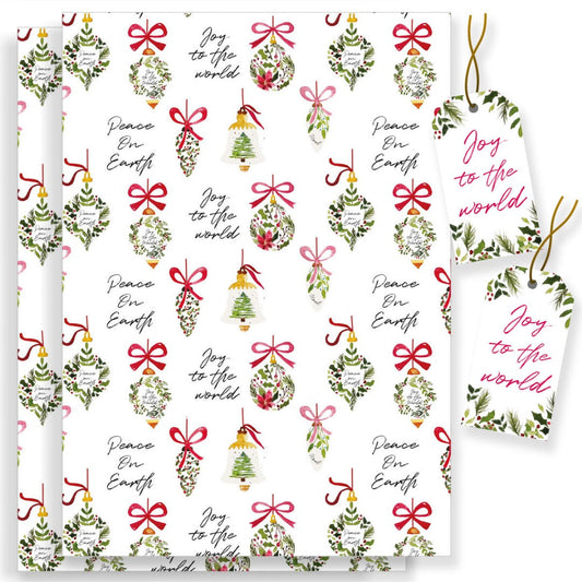 Baubles Christmas Wrapping Paper - Re-vived