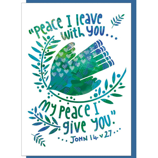 Peace I Leave With You Greetings Card - Re-vived