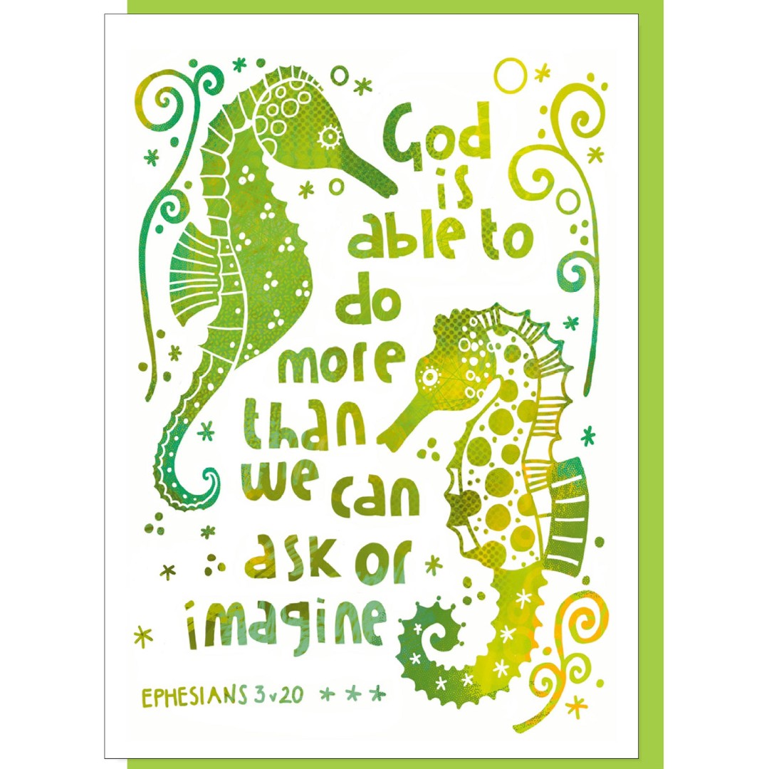More Than We Can Ask Greetings Card - Re-vived