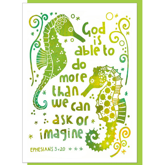 More Than We Can Ask Greetings Card - Re-vived