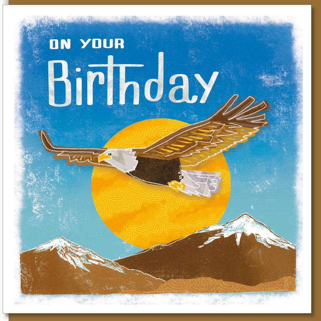 Eagle Birthday Greetings Card - Re-vived