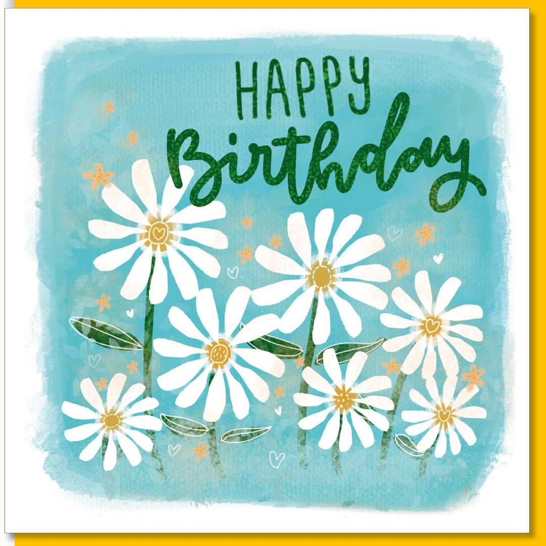 Daisy Birthday Greetings Card - Re-vived