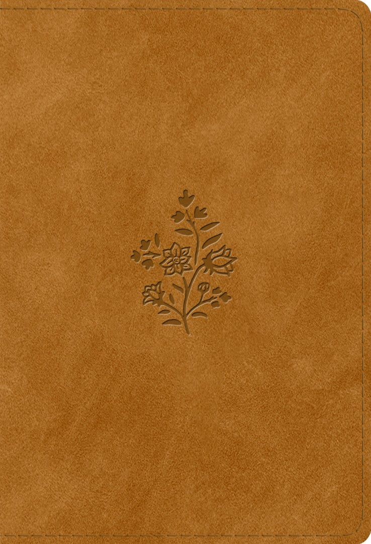 ESV Student Study Bible, Nubuck Caramel, Wildflower Design - Re-vived