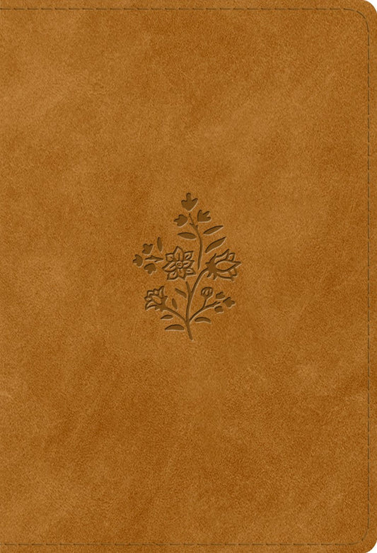ESV Student Study Bible, Nubuck Caramel, Wildflower Design - Re-vived