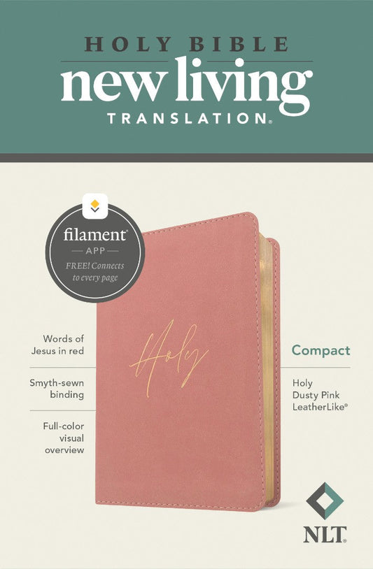 NLT Compact Bible, Filament Edition, Pink, Red Letter - Re-vived