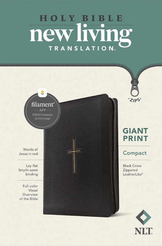 NLT Compact Giant Print Zipper Bible, Filament Edition - Re-vived