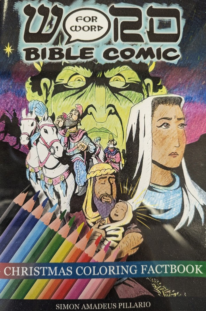 Christmas Coloring Factbook: Word for Word Bible Comic - Re-vived