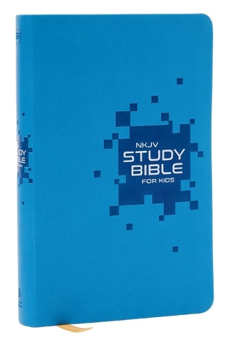 NKJV Study Bible For Kids, Blue Leathersoft - Re-vived