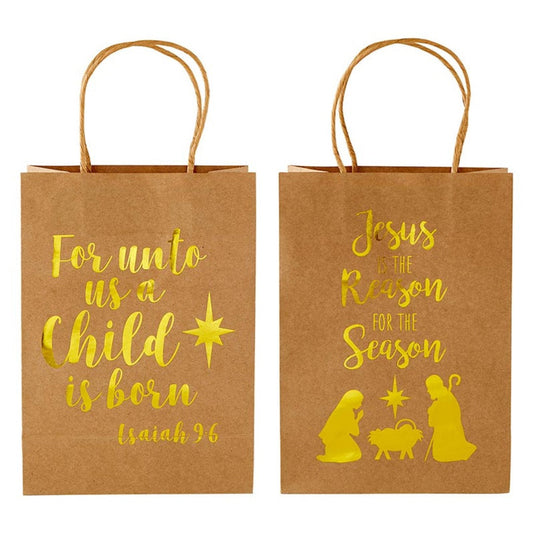 Christmas Kraft Gift Bag Assortment (2 Assorted) - Re-vived