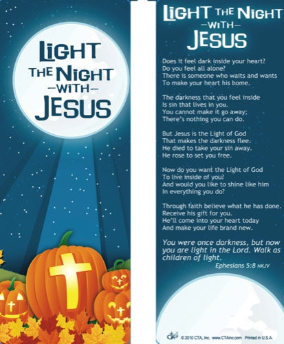 Light The Night With Jesus Jumbo Bookmark - Re-vived