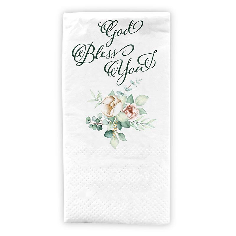 God Bless You Floral Tissues - Re-vived