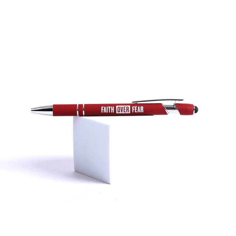 Gift Pen Faith Over Fear Dark Red Stylus-Tip - Re-vived