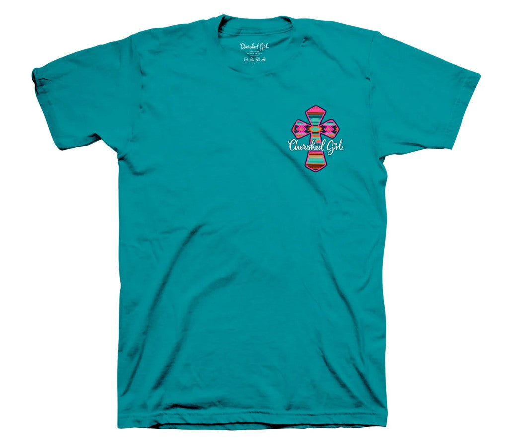 Cherished Girl Serape Cross T-Shirt, 2XLarge - Re-vived