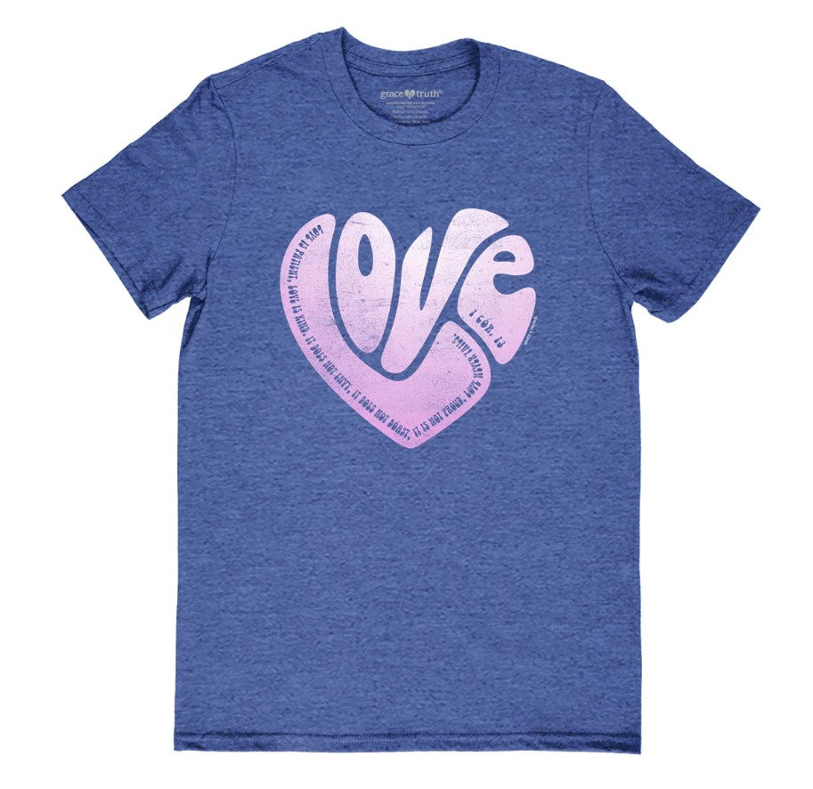Grace & Truth Love Heart T-Shirt, Medium - Re-vived