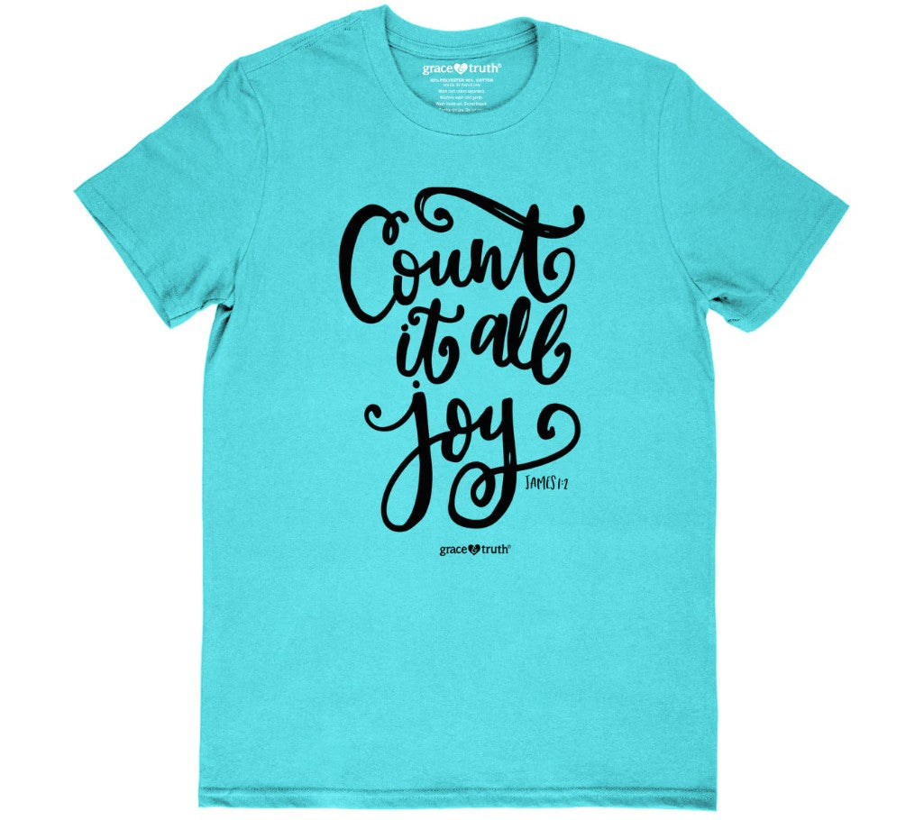Grace & Truth Count it All Joy T-Shirt, Large - Re-vived