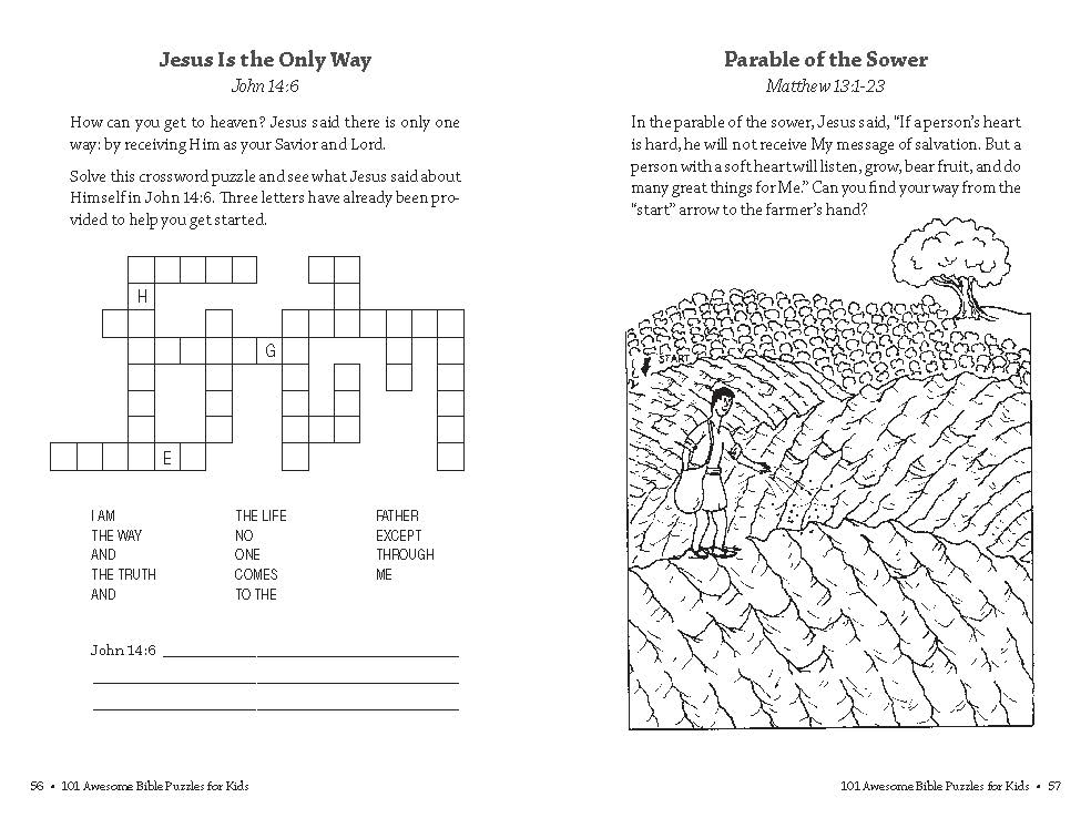 101 Awesome Bible Puzzles for Kids - Re-vived