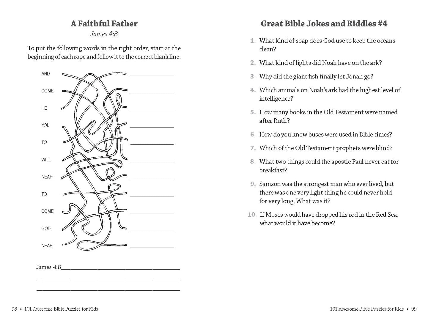 101 Awesome Bible Puzzles for Kids - Re-vived
