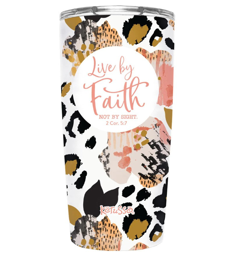 Live By Faith 20 Oz Stainless Steel Tumbler - Re-vived