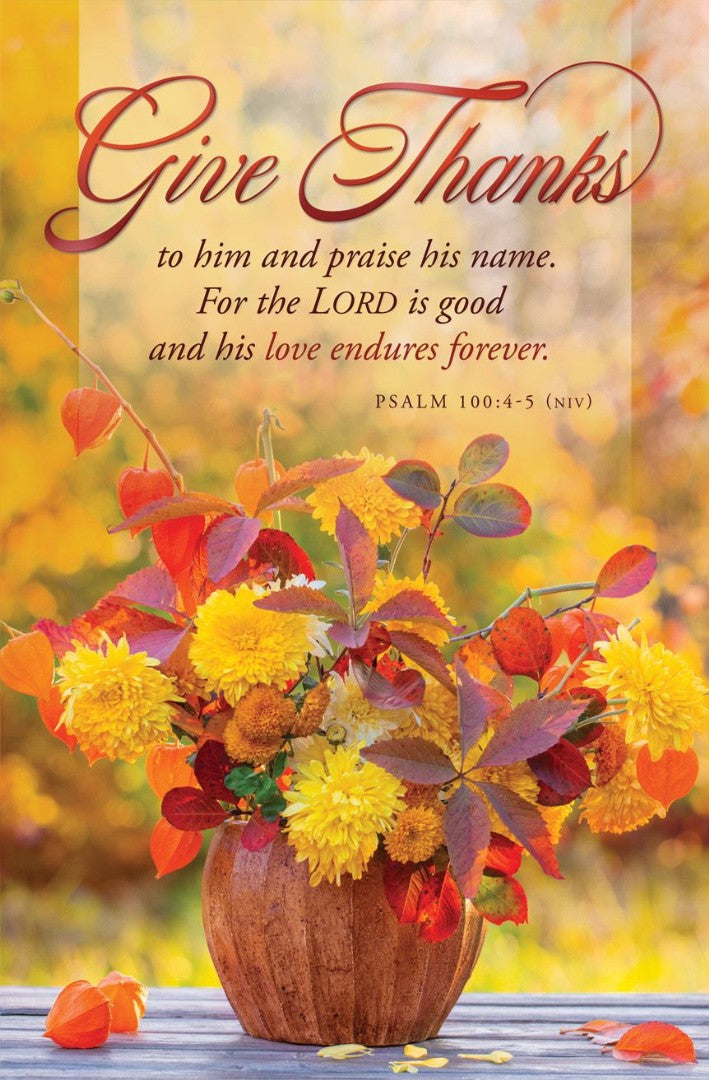Thanksgiving Give Thanks Bulletin (pack of 100) - Re-vived