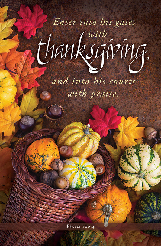 Thanksgiving Enter His Gates Bulletin (pack of 100) - Re-vived