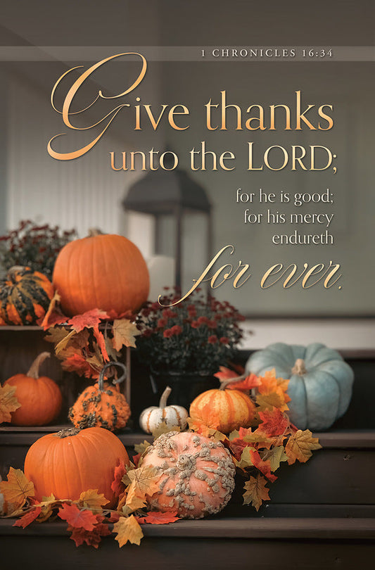 Thanksgiving Give Thanks Forever Bulletin (pack of 100) - Re-vived