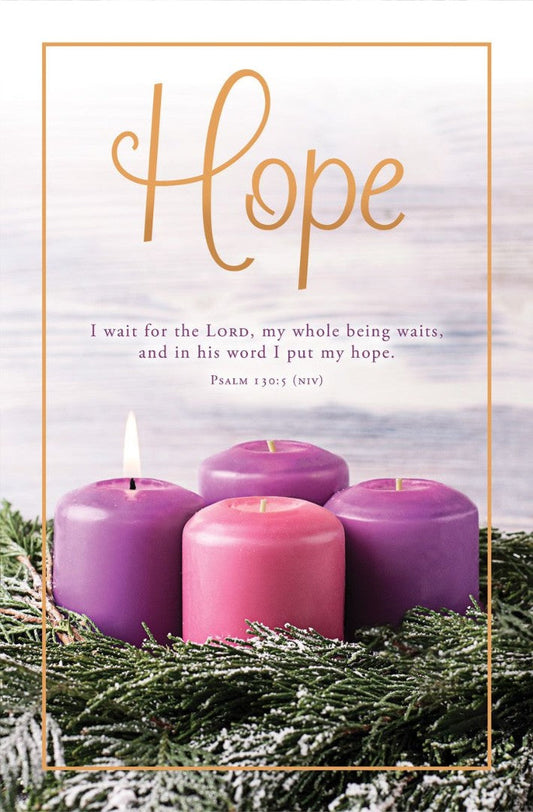 Advent Hope Psalm 130:5 Bulletin (pack of 100) - Re-vived