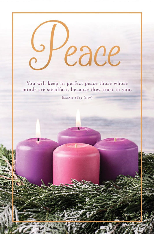 Advent Peace Isaiah 26:3 Bulletin (pack of 100) - Re-vived