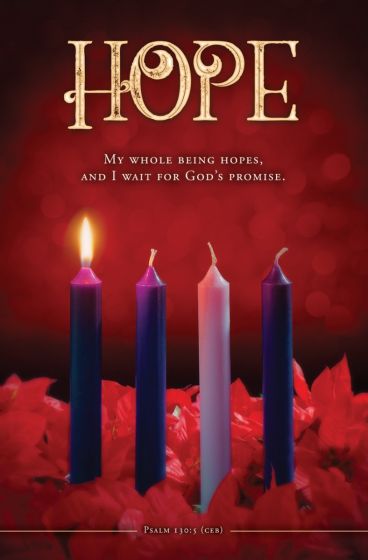Advent Hope Psalm 130:5 Bulletin (pack of 100) - Re-vived