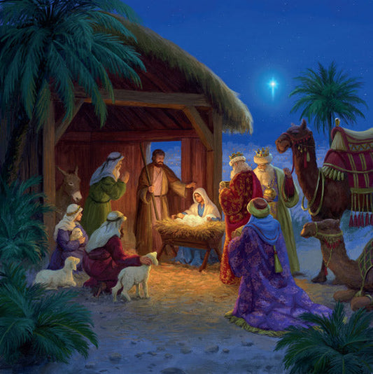 Compassion Charity Christmas Cards: Stable Scene (10 Pack) - Re-vived