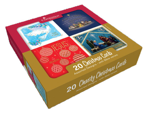 Compassion Charity Christmas Cards: Assorted Box Of 20 - Re-vived