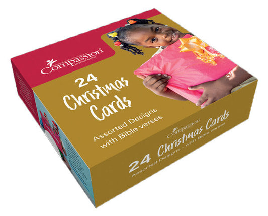 Compassion Charity Christmas Cards: Minicard Box Of 24 - Re-vived