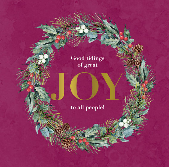 Christmas Boxed Cards: Pine Wreaths (Pack Of 16) - Re-vived