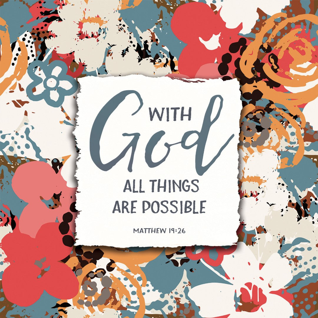 With God All Things Are Possible - Greeting Card - Re-vived