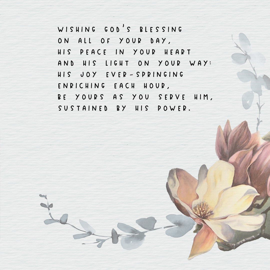 Birthday Blessings Magnolia - Greeting Card - Re-vived
