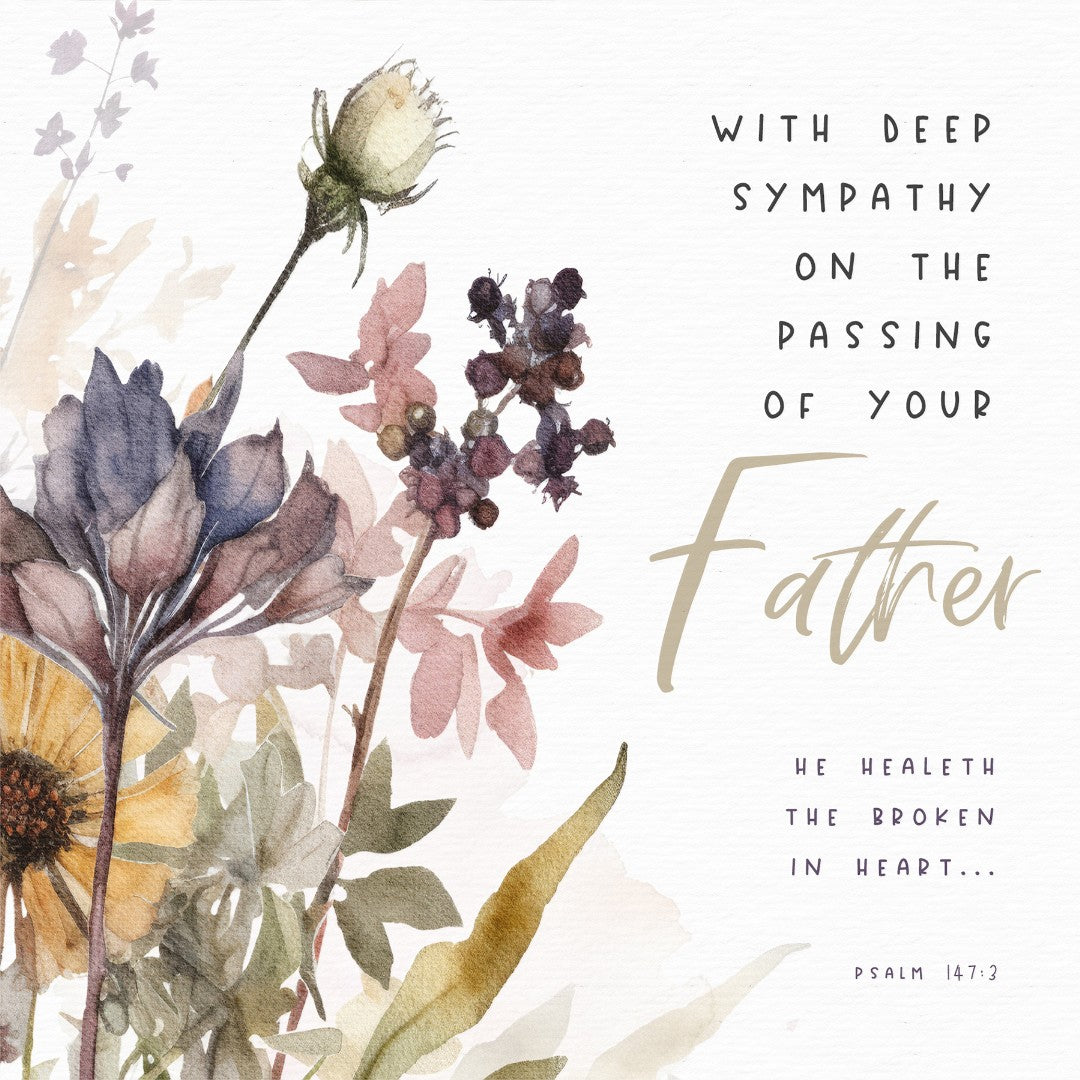 With Deep Sympathy On The Passing Of Your Father - Greeting - Re-vived
