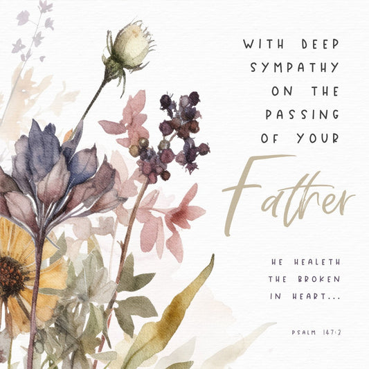 With Deep Sympathy On The Passing Of Your Father - Greeting - Re-vived