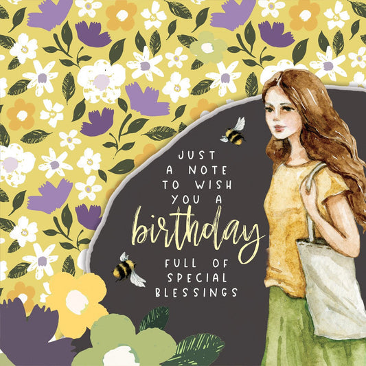 Just A Note To Wish You A Birthday - Greeting Card - Re-vived