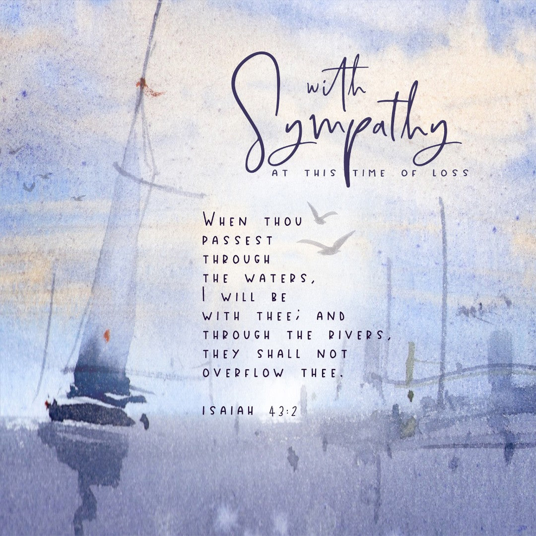 With Sympathy At This Time Of Loss - Greeting Card - Re-vived