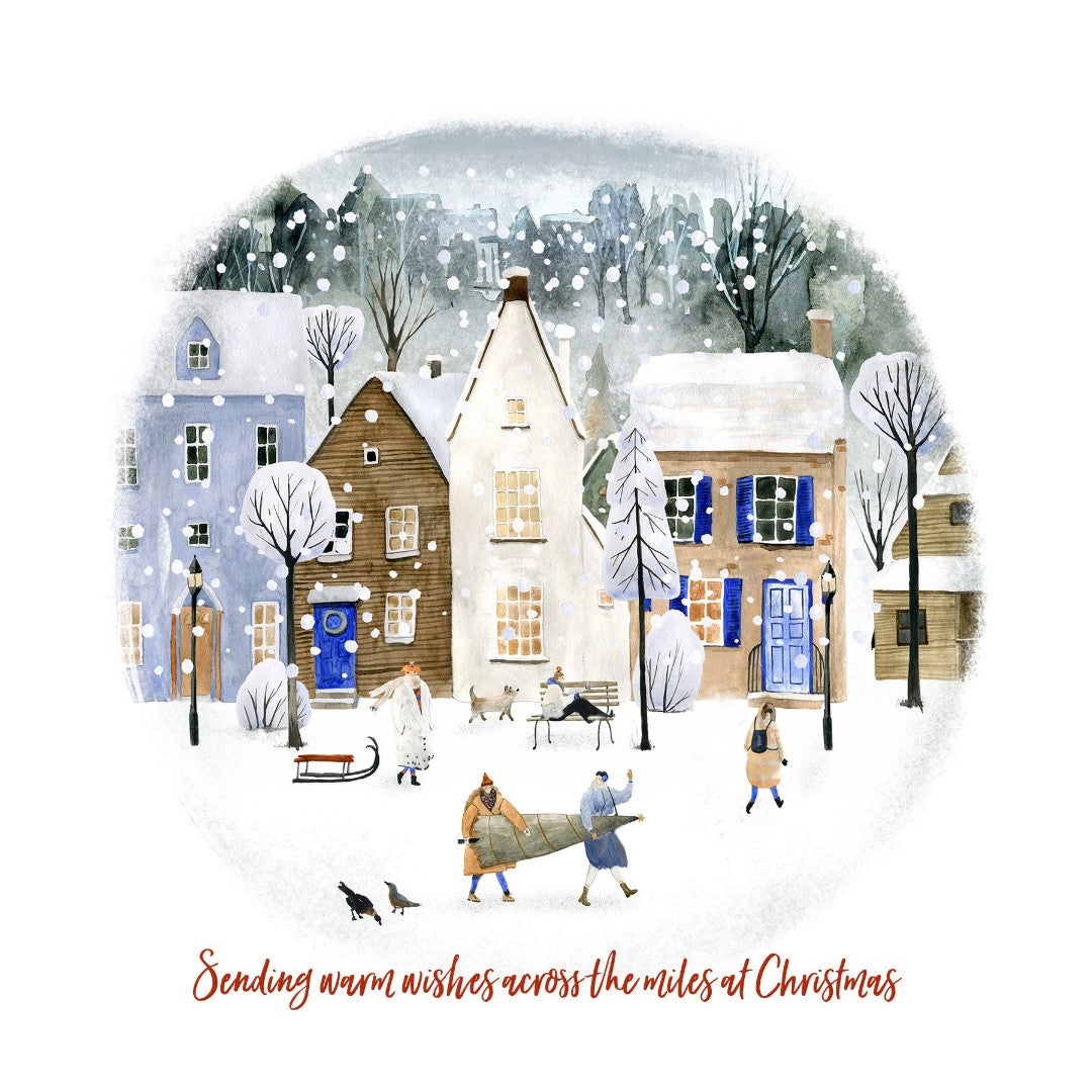 Sending Warm Wishes - Christmas Card - Re-vived